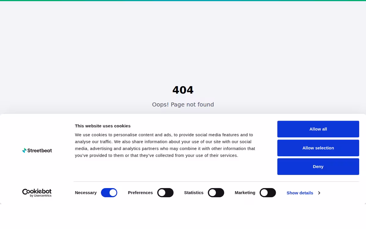 Streetbeat homepage screenshot