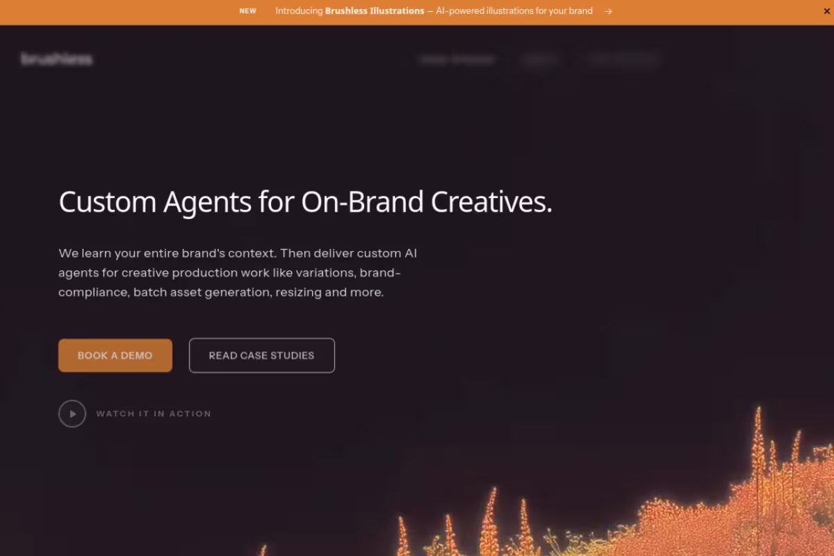 Brushless homepage screenshot