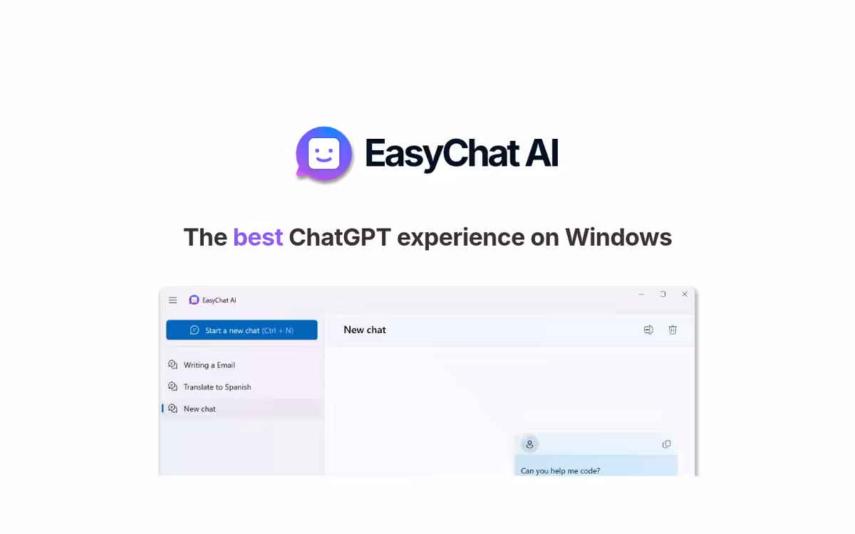 EasyChat AI homepage screenshot