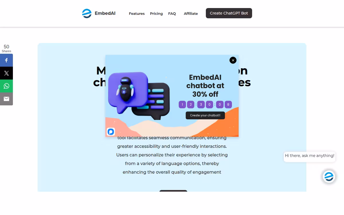 GPT4 Vision Chatbot homepage screenshot