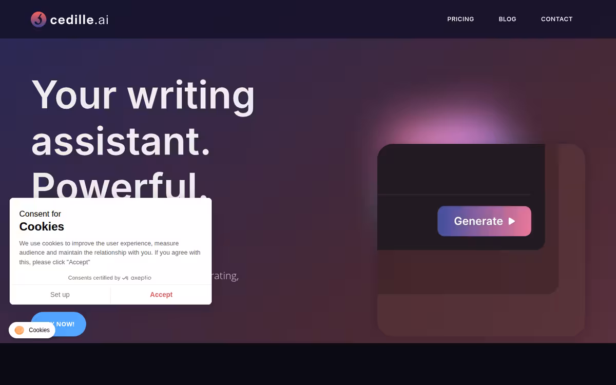 Cedille homepage screenshot
