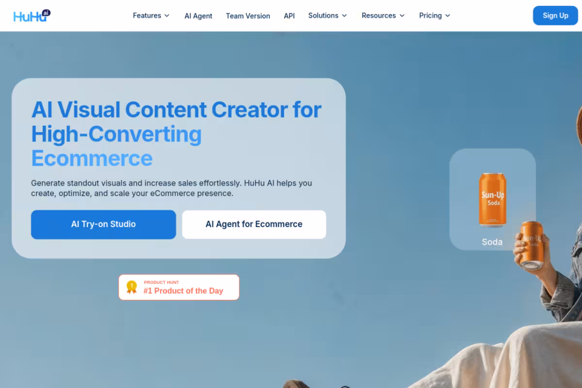 HuHu AI homepage screenshot