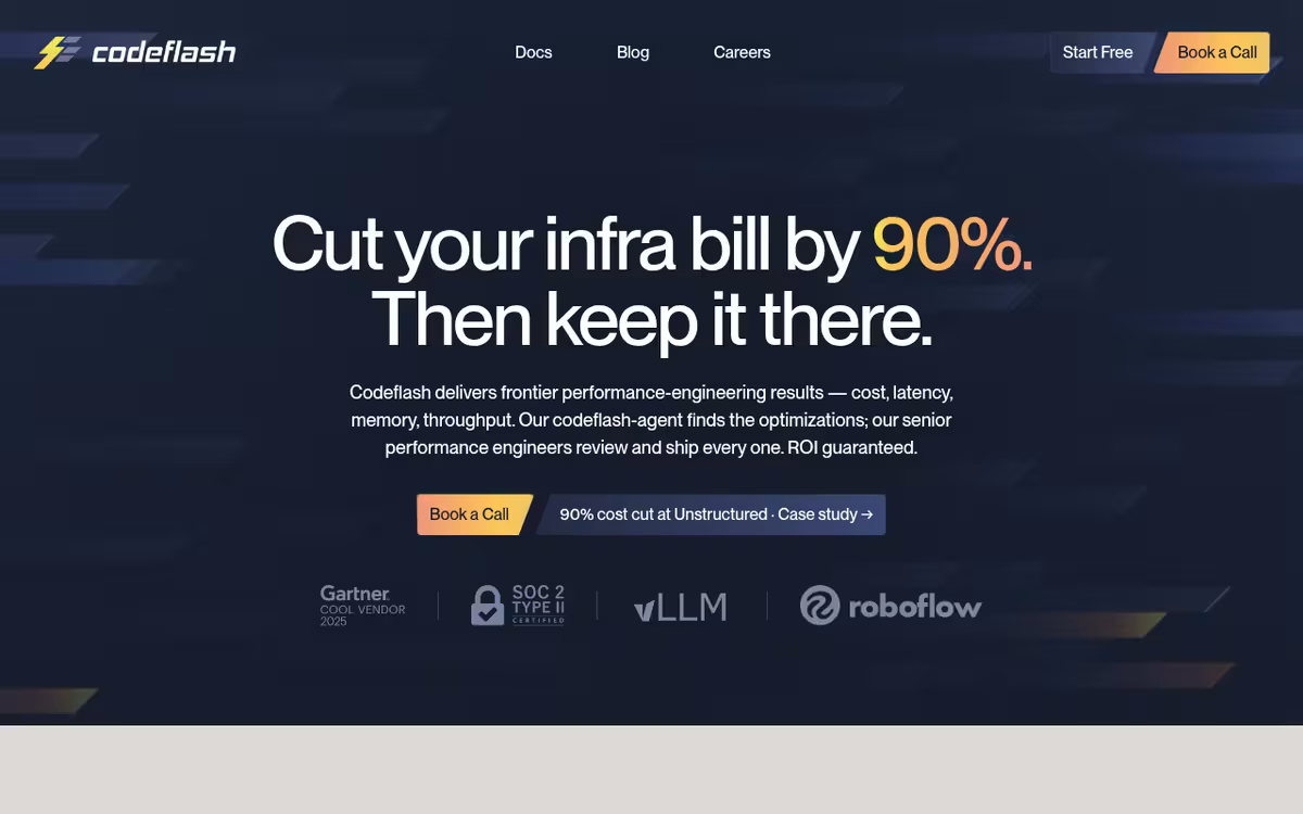 Codeflash homepage screenshot