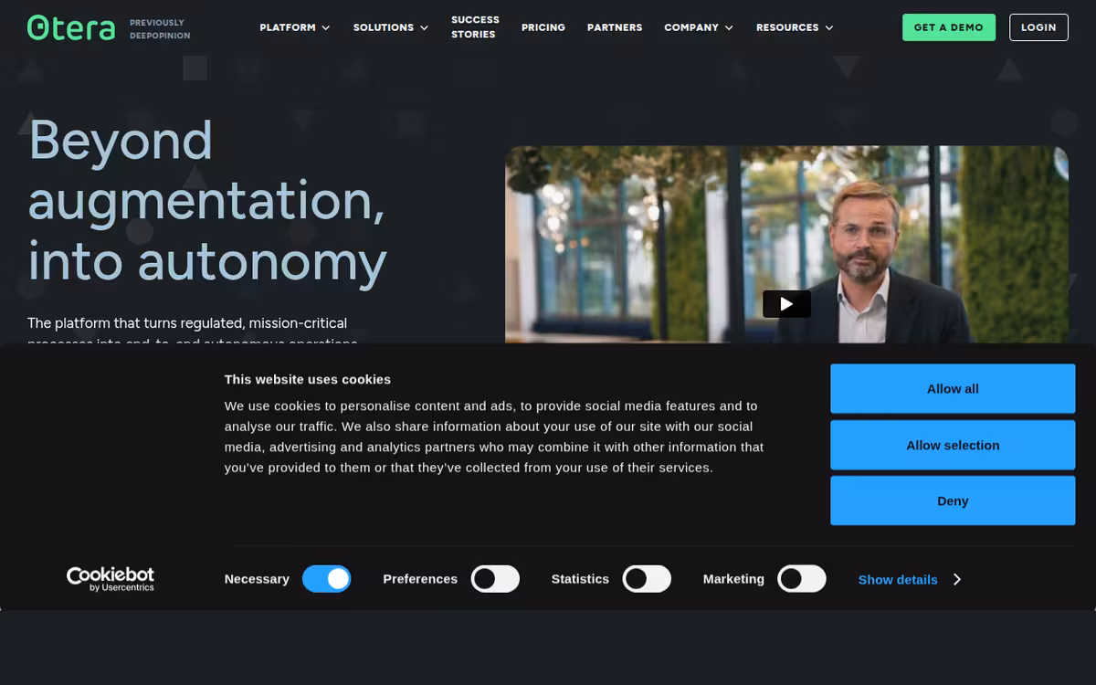 Deepopinion homepage screenshot