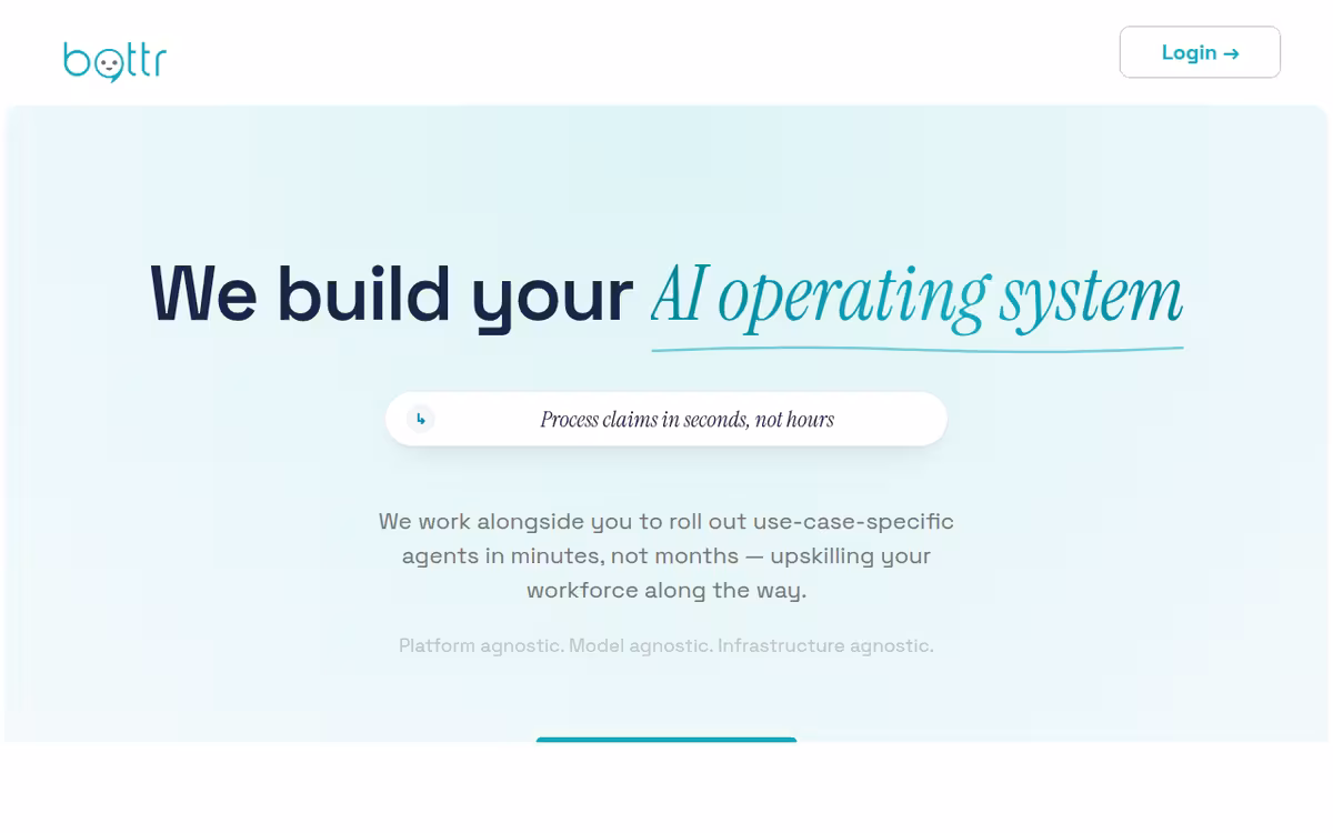 Bottr homepage screenshot