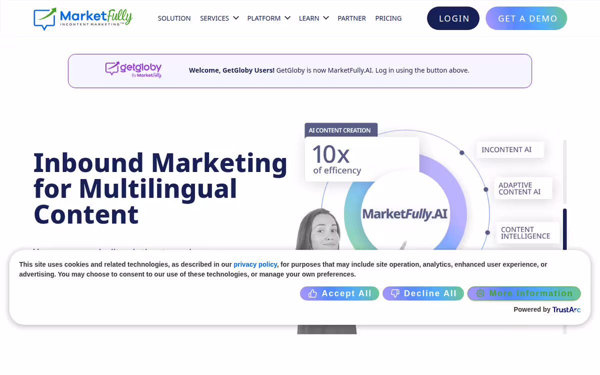 GetGloby homepage screenshot