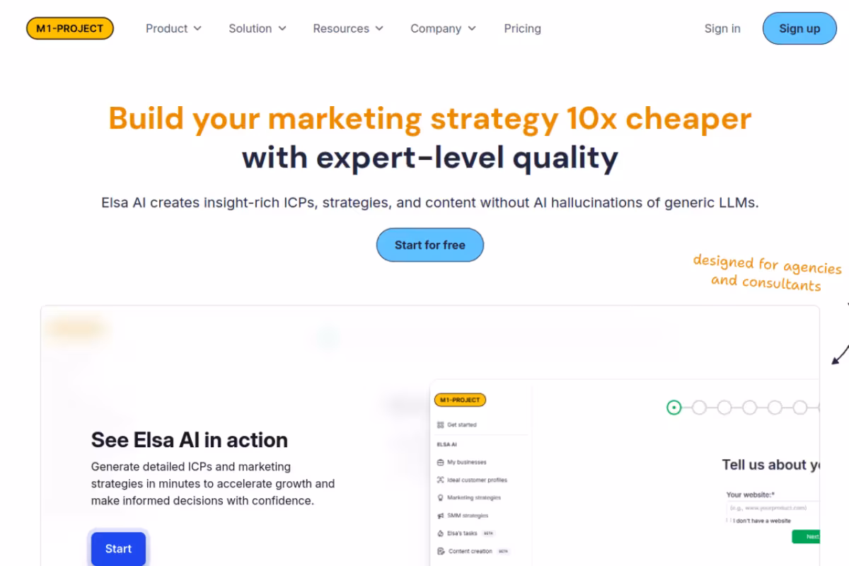M1-Project homepage screenshot