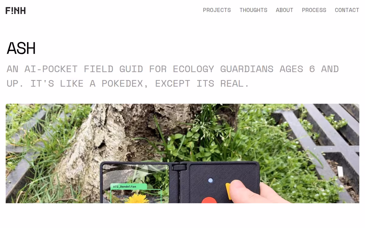 Ash homepage screenshot