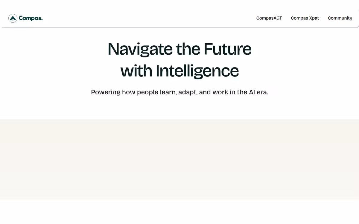Compas AI homepage screenshot