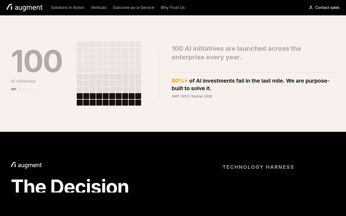 Augment AI homepage screenshot