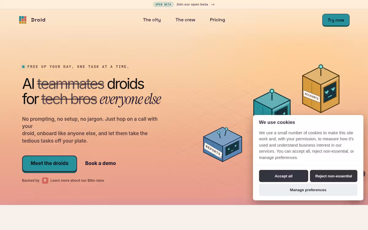 Unify homepage screenshot