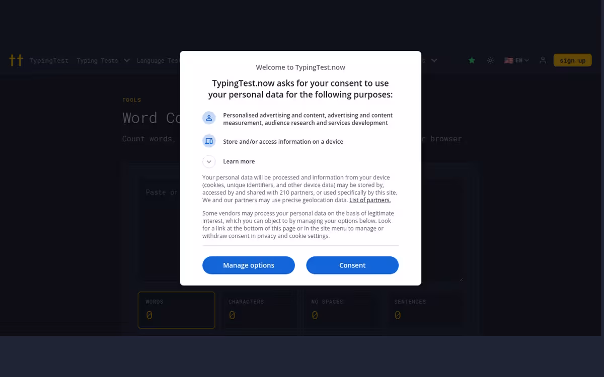 Whatwordisthat homepage screenshot