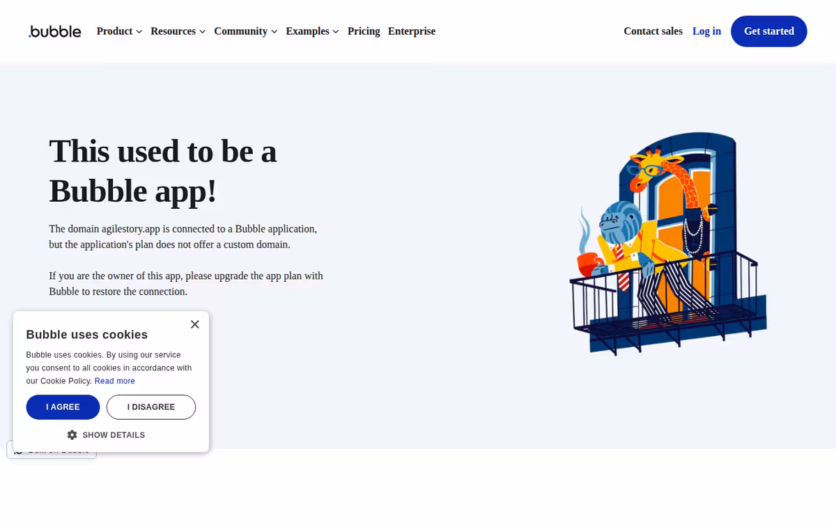 AgilestoryApp homepage screenshot