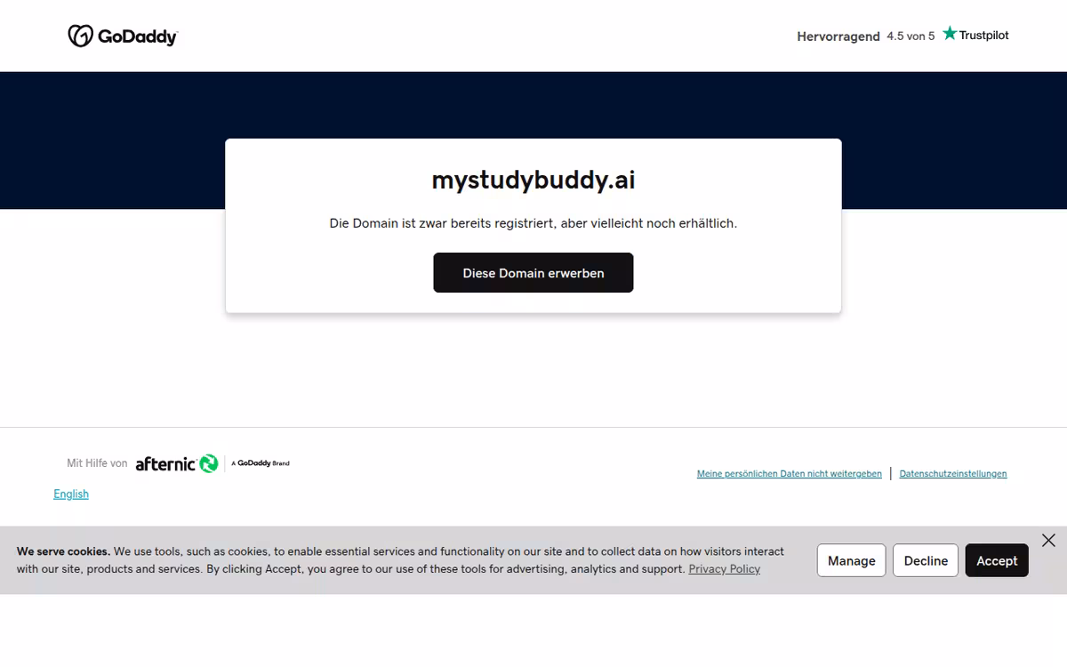 MyStudyBuddy homepage screenshot