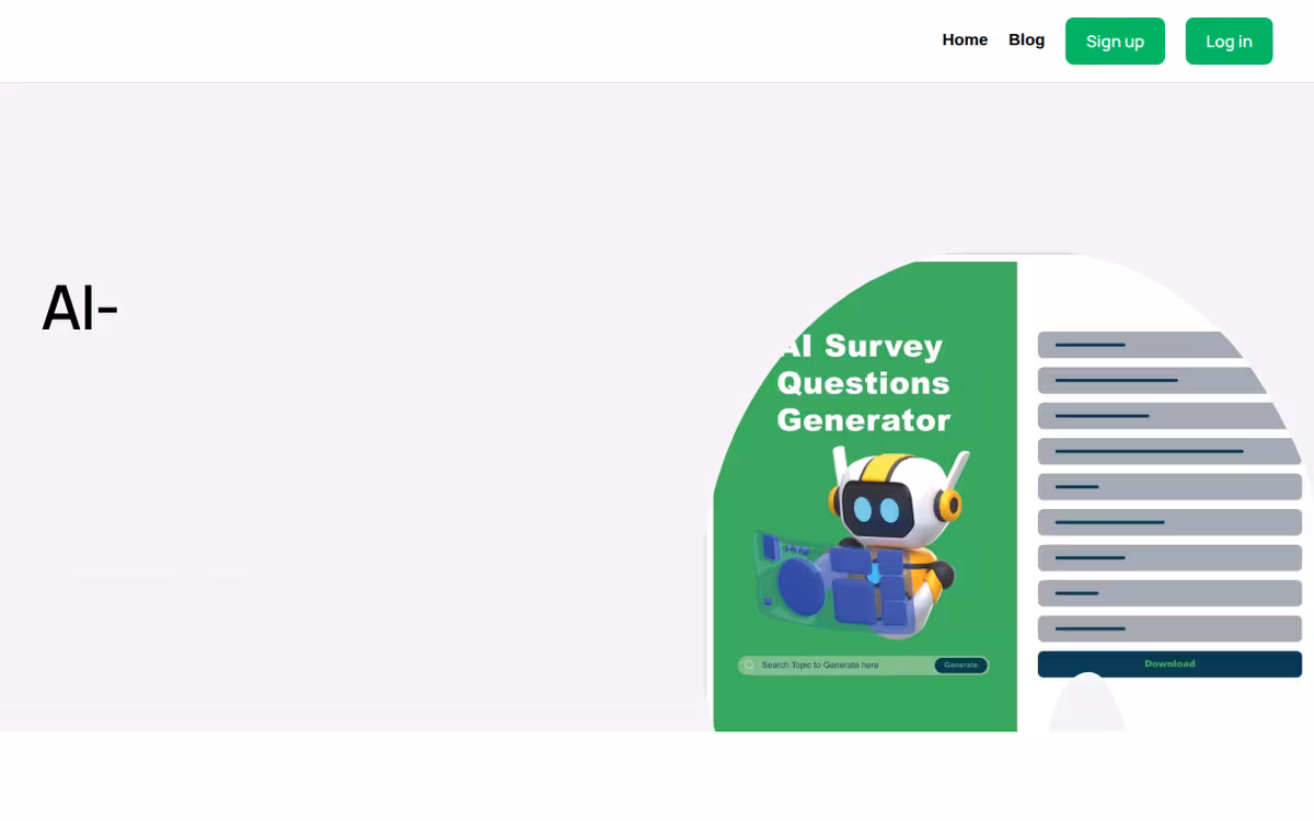 SurveySlack homepage screenshot