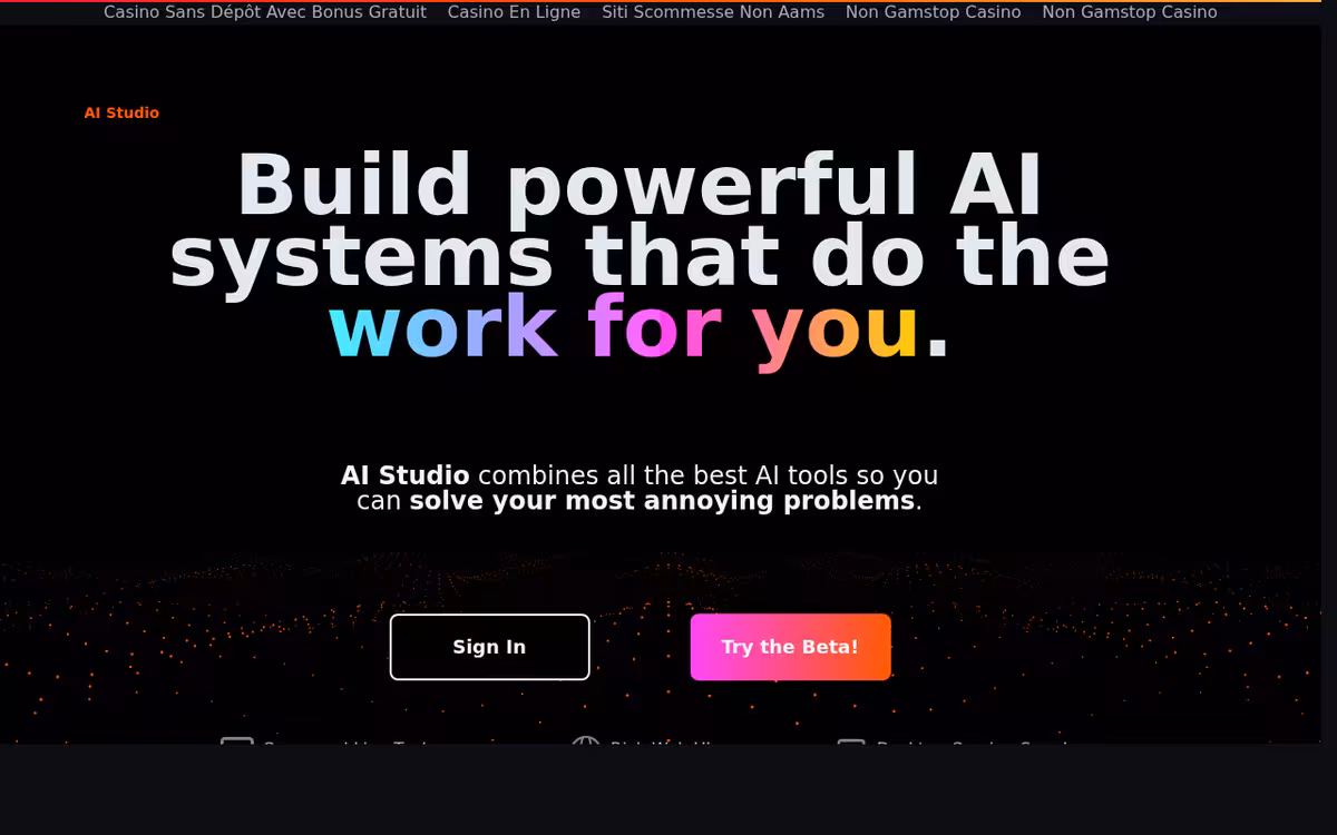 AIStudio homepage screenshot