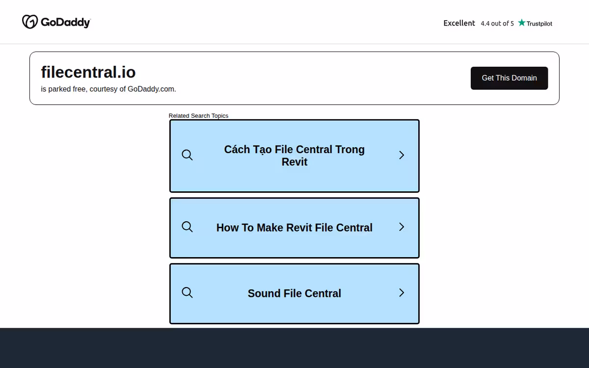 Filecentral homepage screenshot