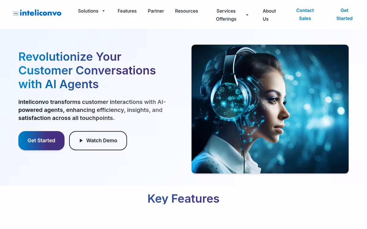 Inteliconvo homepage screenshot