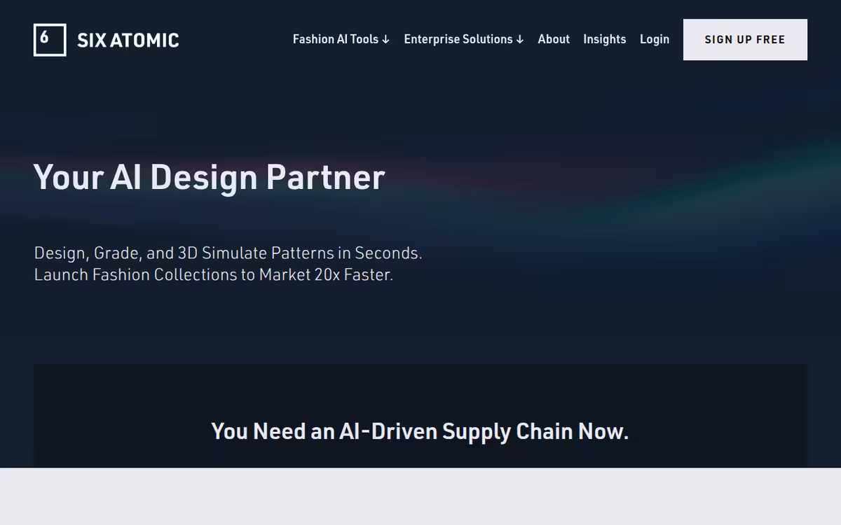 Six Atomic homepage screenshot