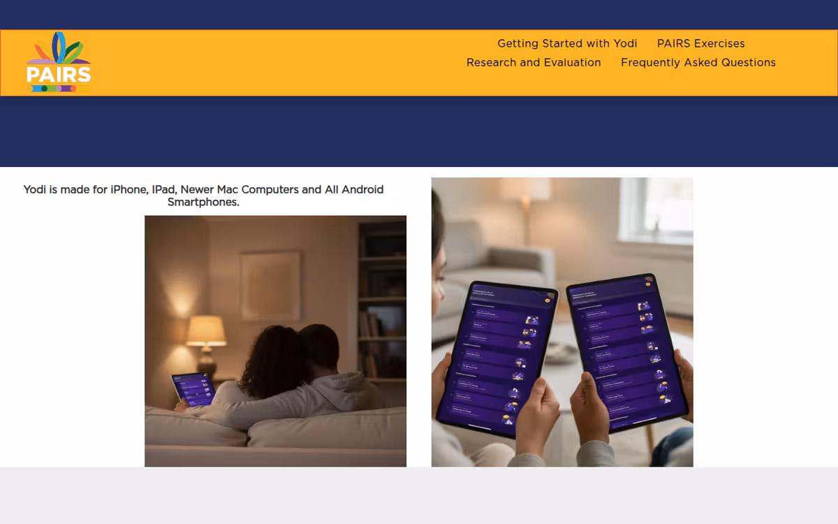 Yodi homepage screenshot
