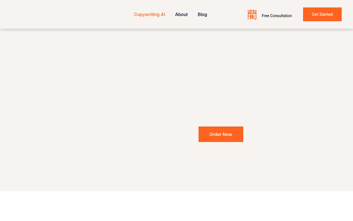 Copywriting AI homepage screenshot