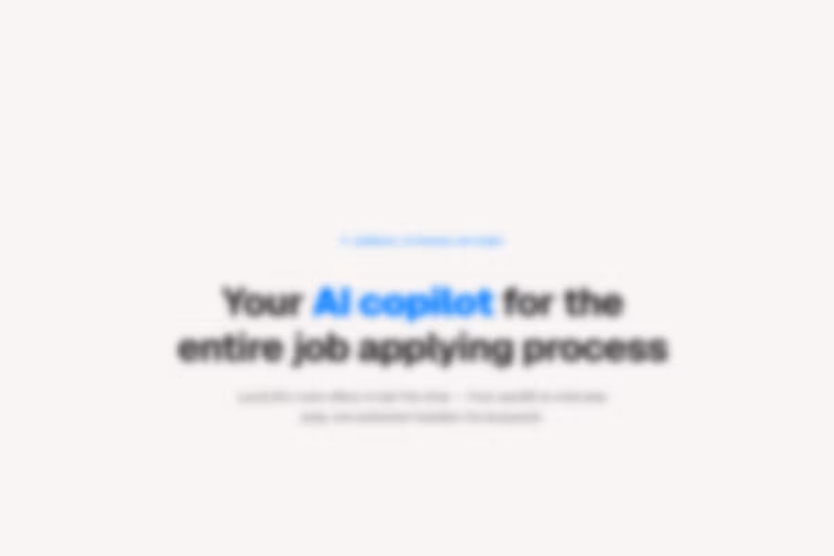 JobWizard homepage screenshot