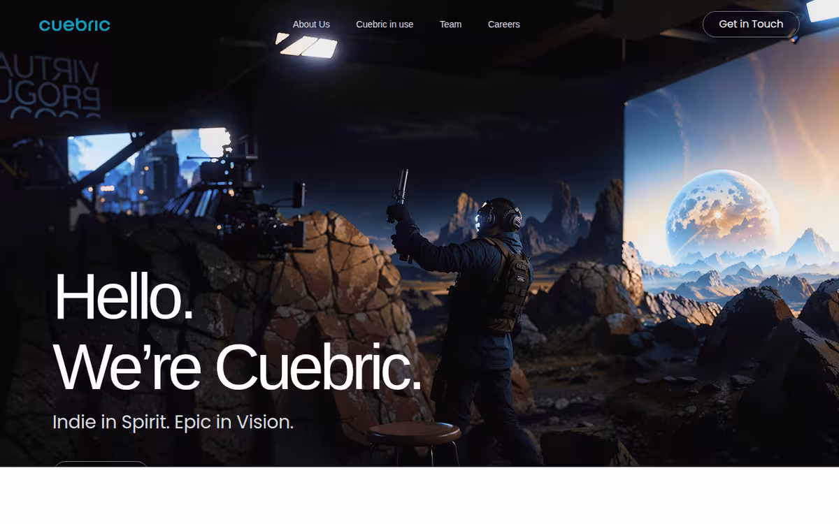 Cuebric homepage screenshot