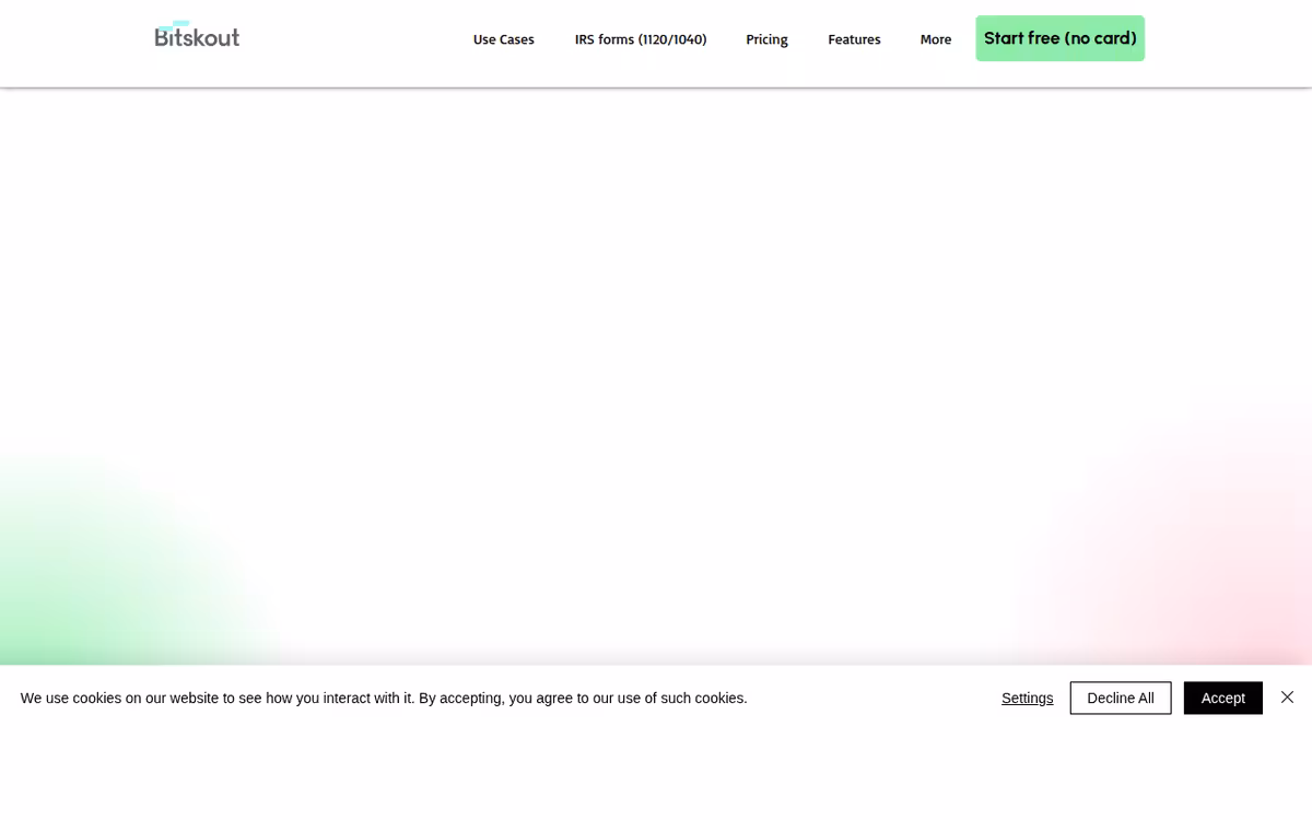Bitskout homepage screenshot