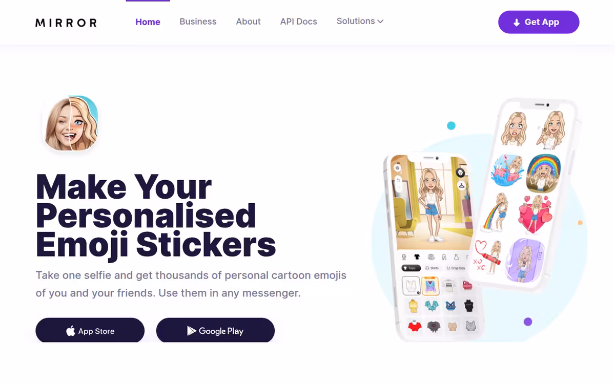 Mirror AI homepage screenshot