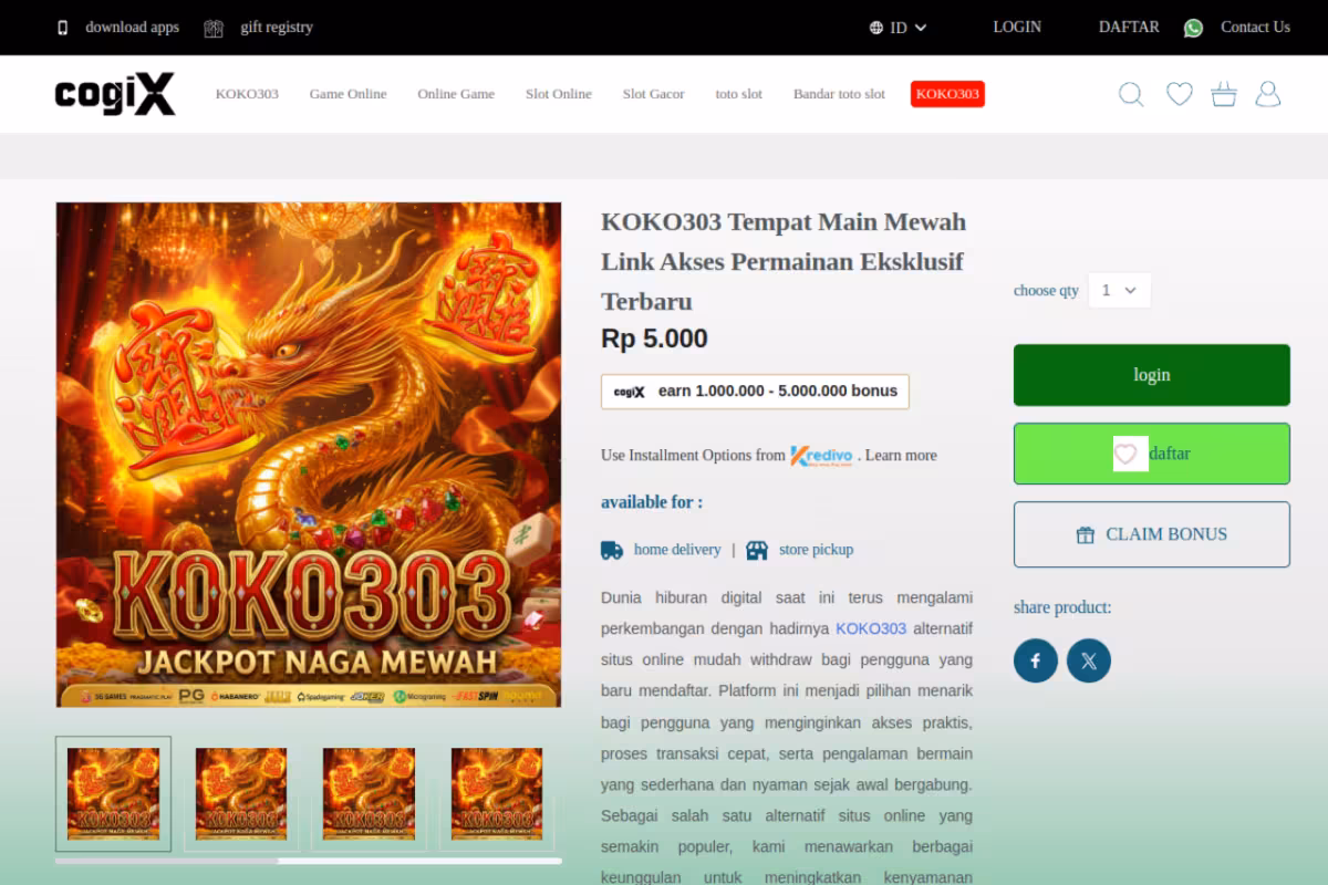 CogiX homepage screenshot