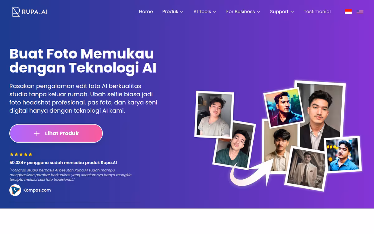 Rupa.AI homepage screenshot