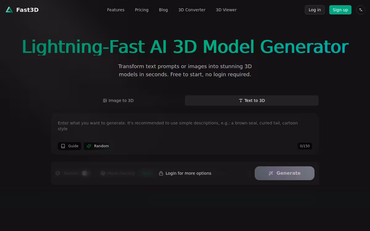 Fast3D homepage screenshot