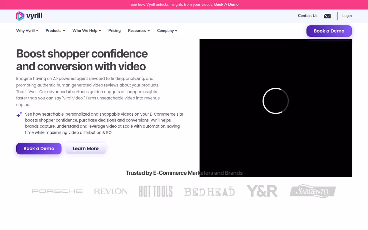 Vyrill homepage screenshot