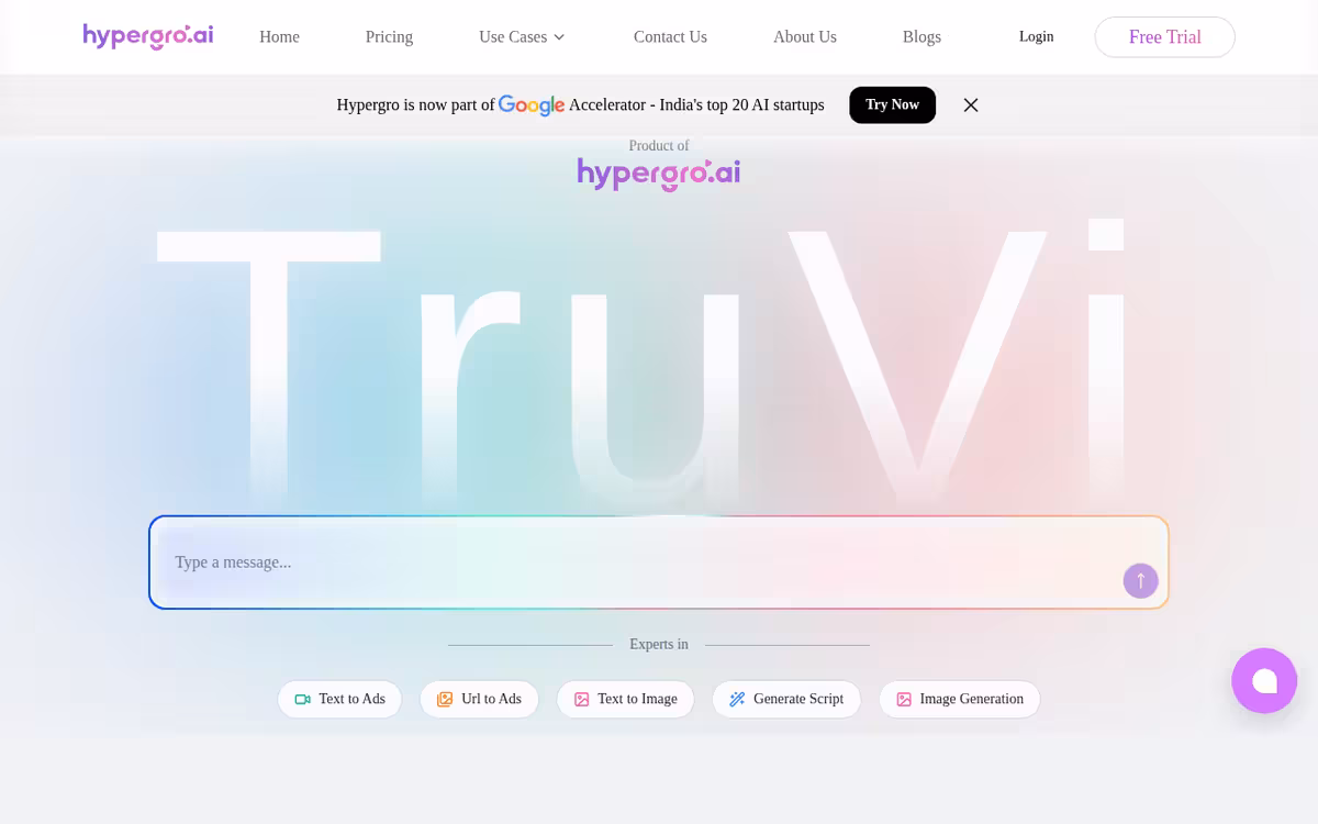 Hypergro homepage screenshot