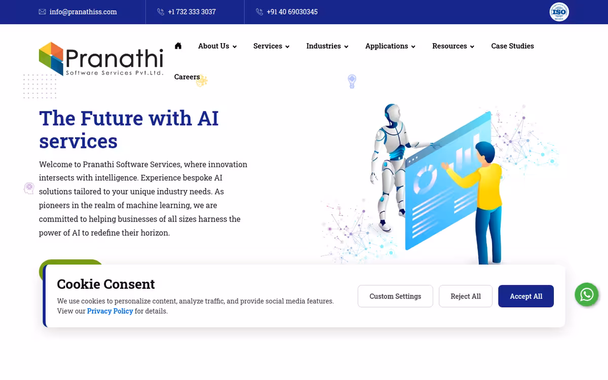 Pranathiss homepage screenshot