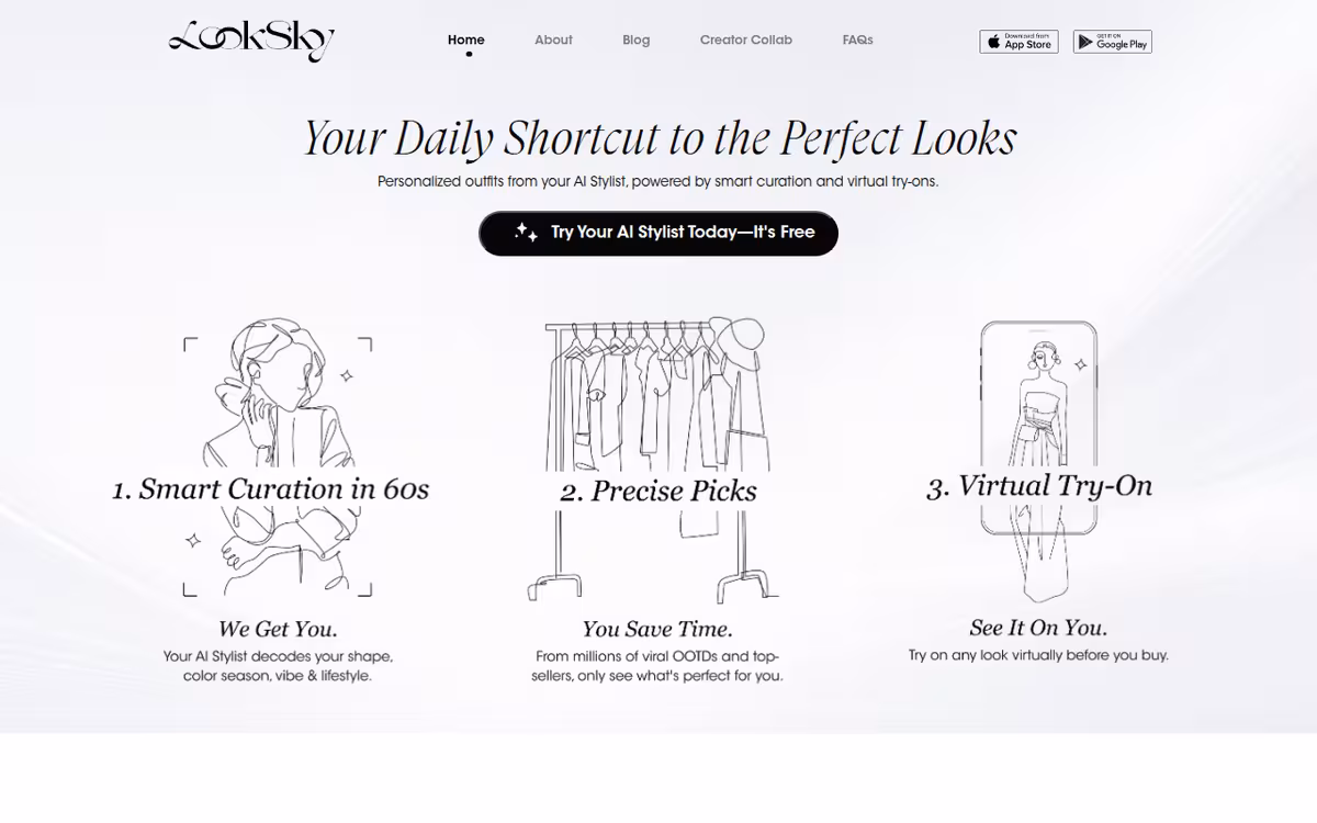 LookSky homepage screenshot