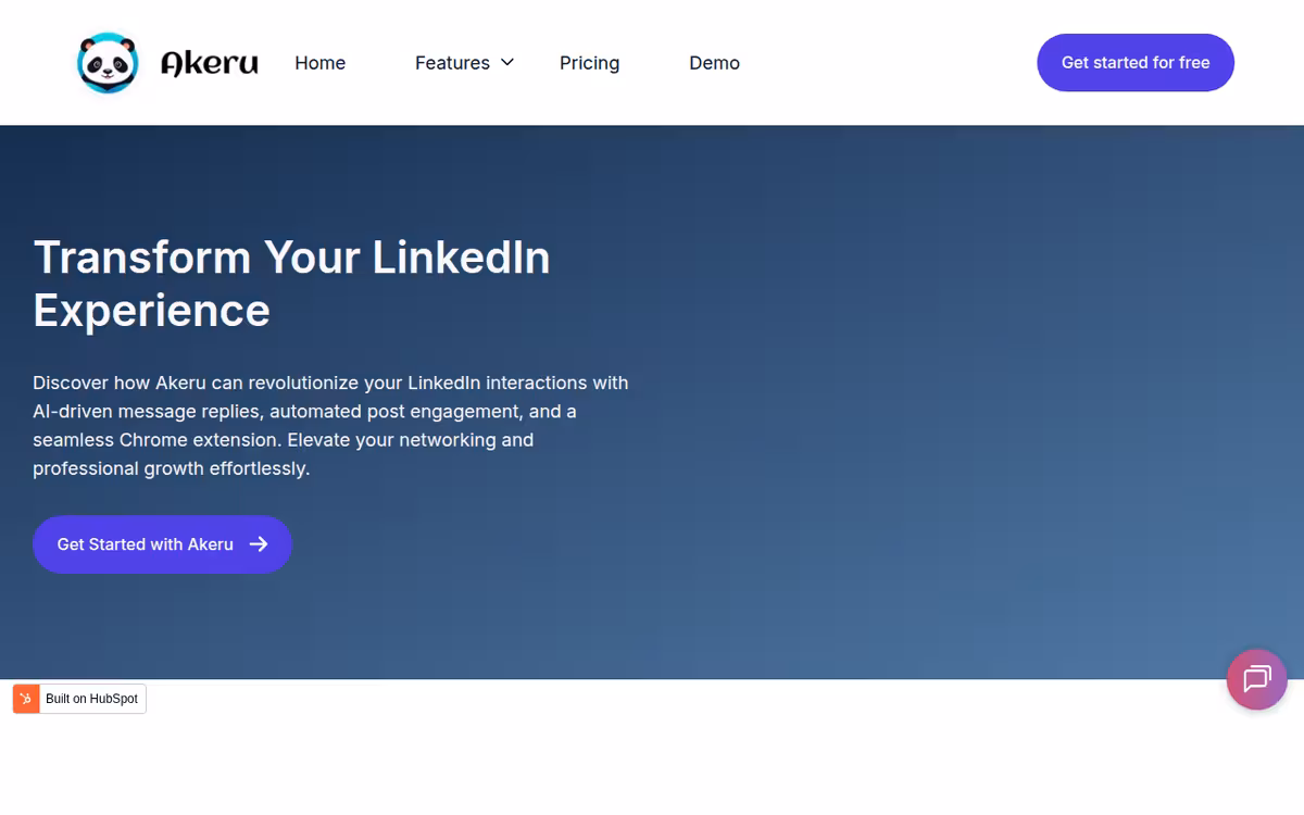 Akeru homepage screenshot