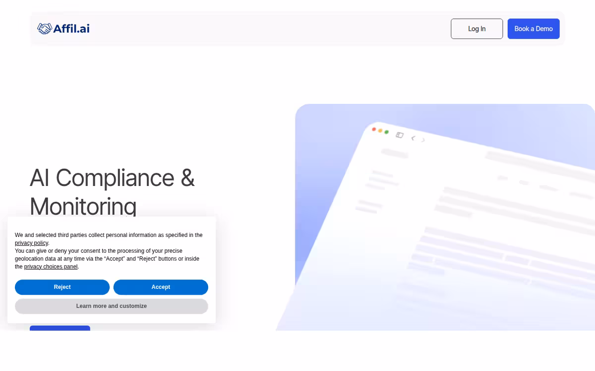 Affil.ai homepage screenshot