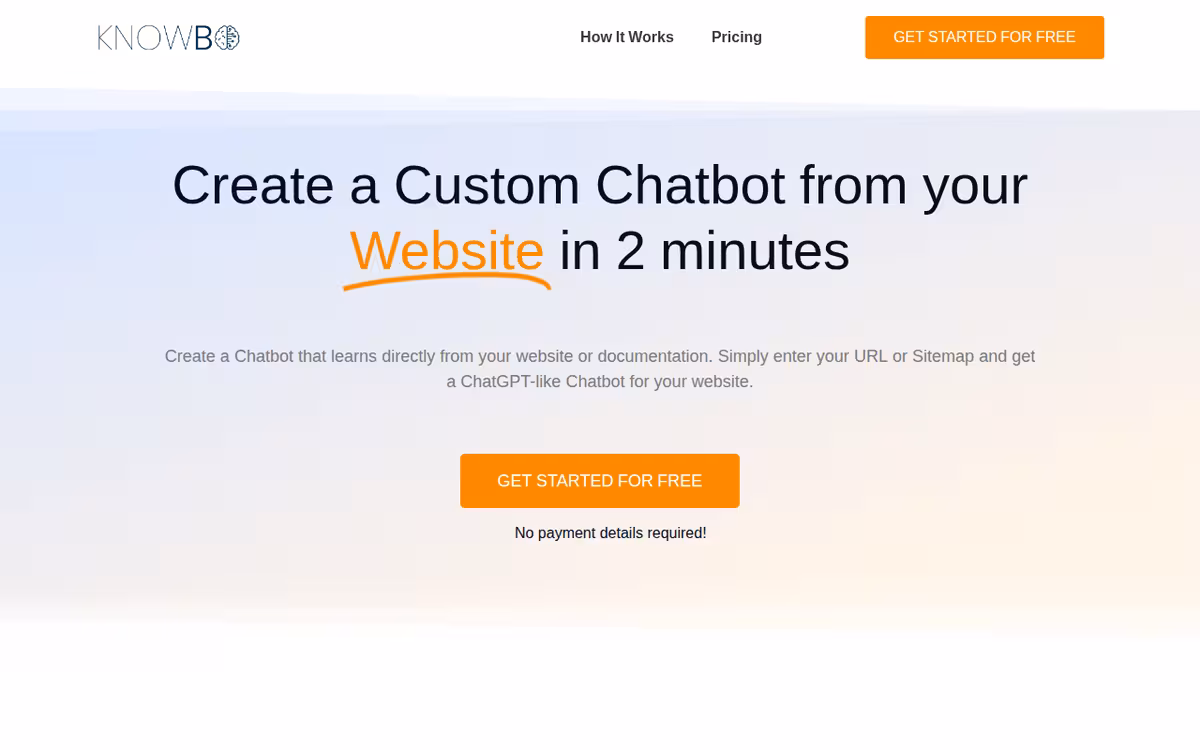 Knowbo homepage screenshot