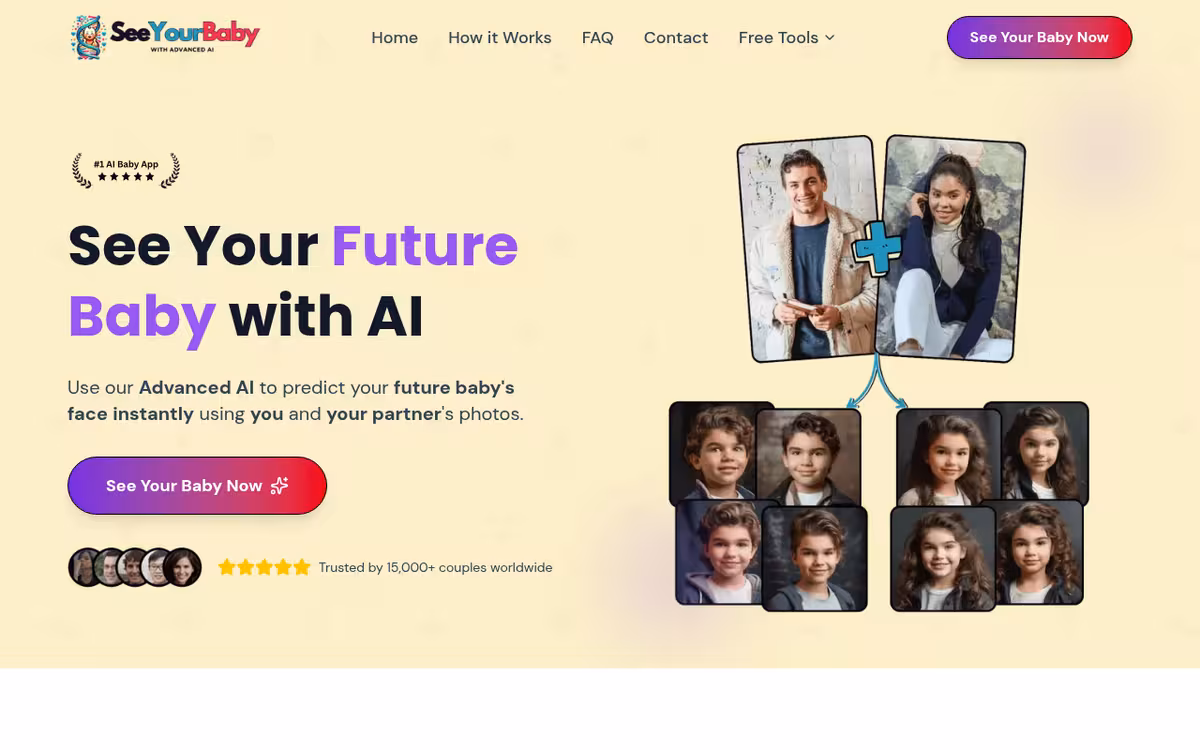 SeeYourBabyAI homepage screenshot