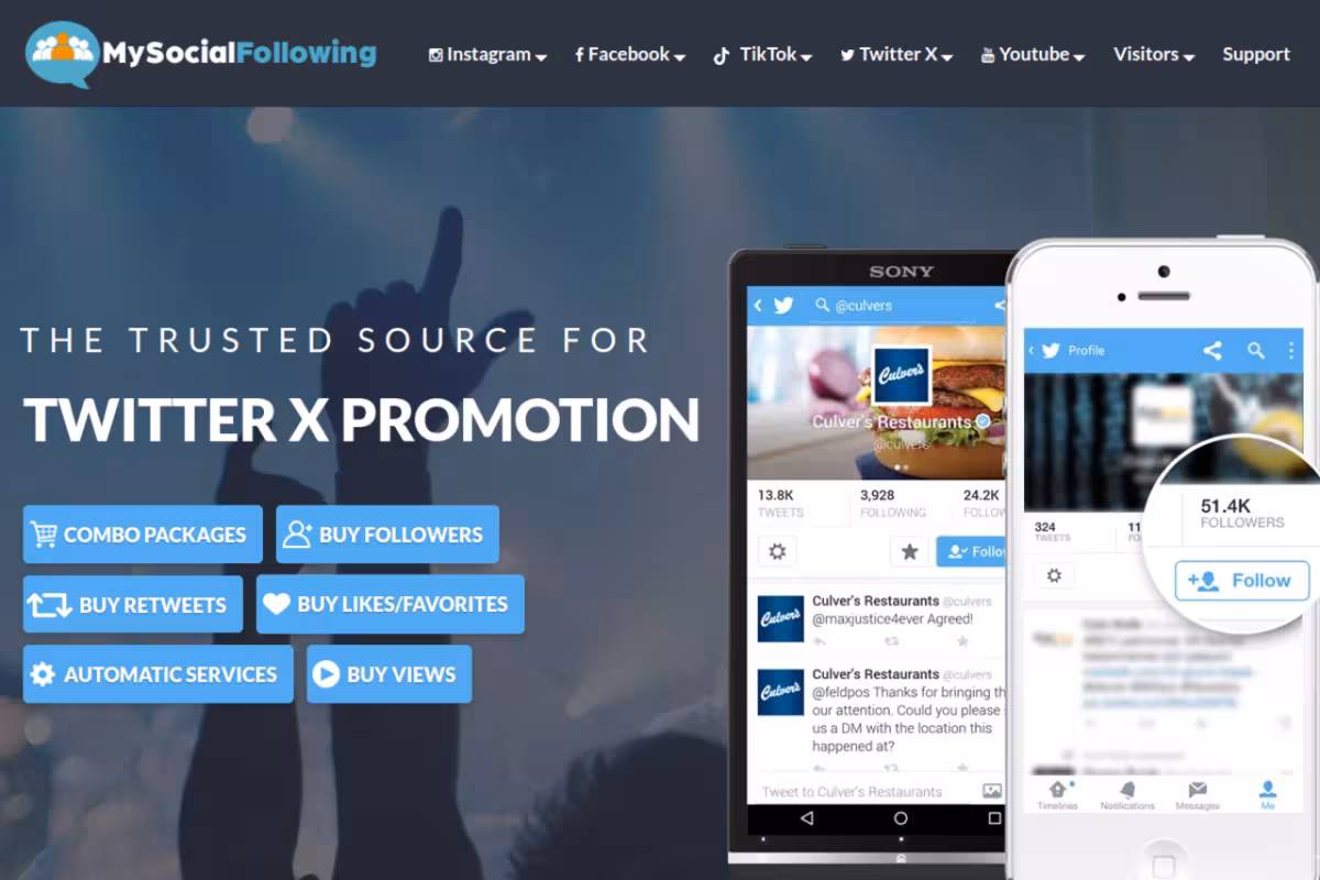 Tweetspear homepage screenshot