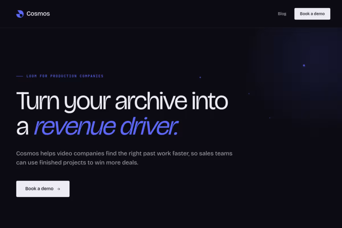 Cosmos homepage screenshot