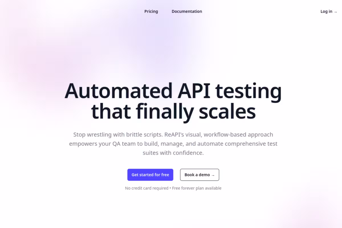 ReAPI homepage screenshot