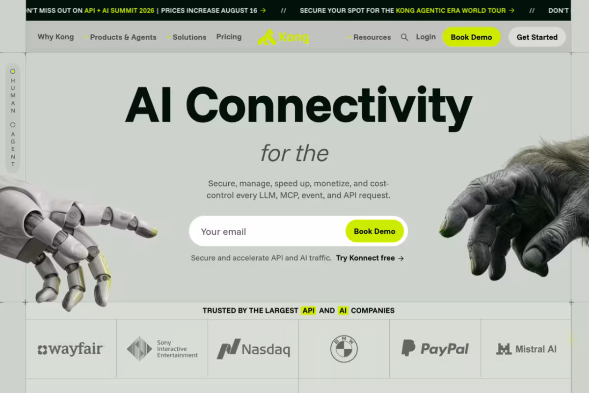 Kong.ai homepage screenshot
