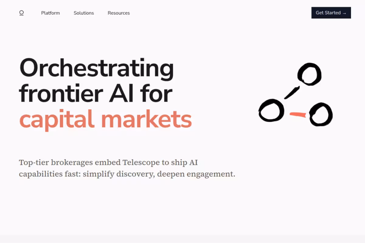 Telescope homepage screenshot