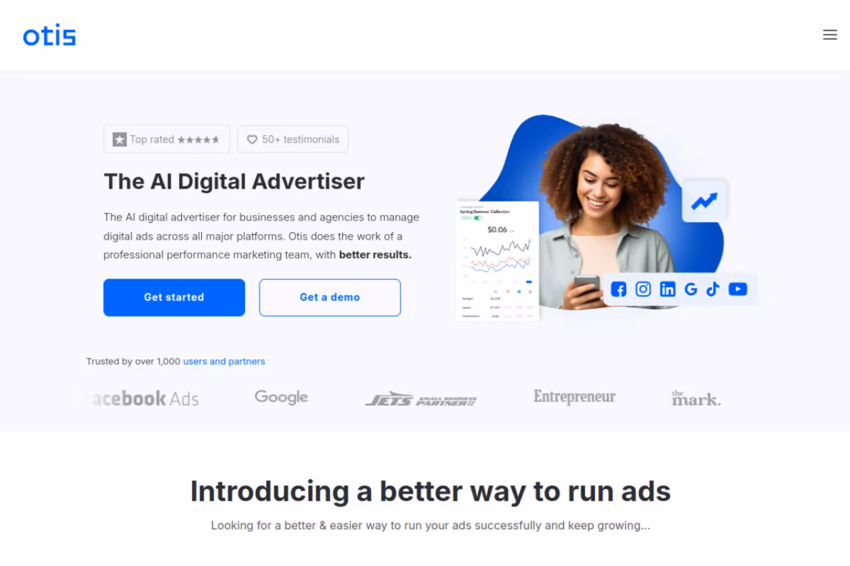 OtisAI homepage screenshot