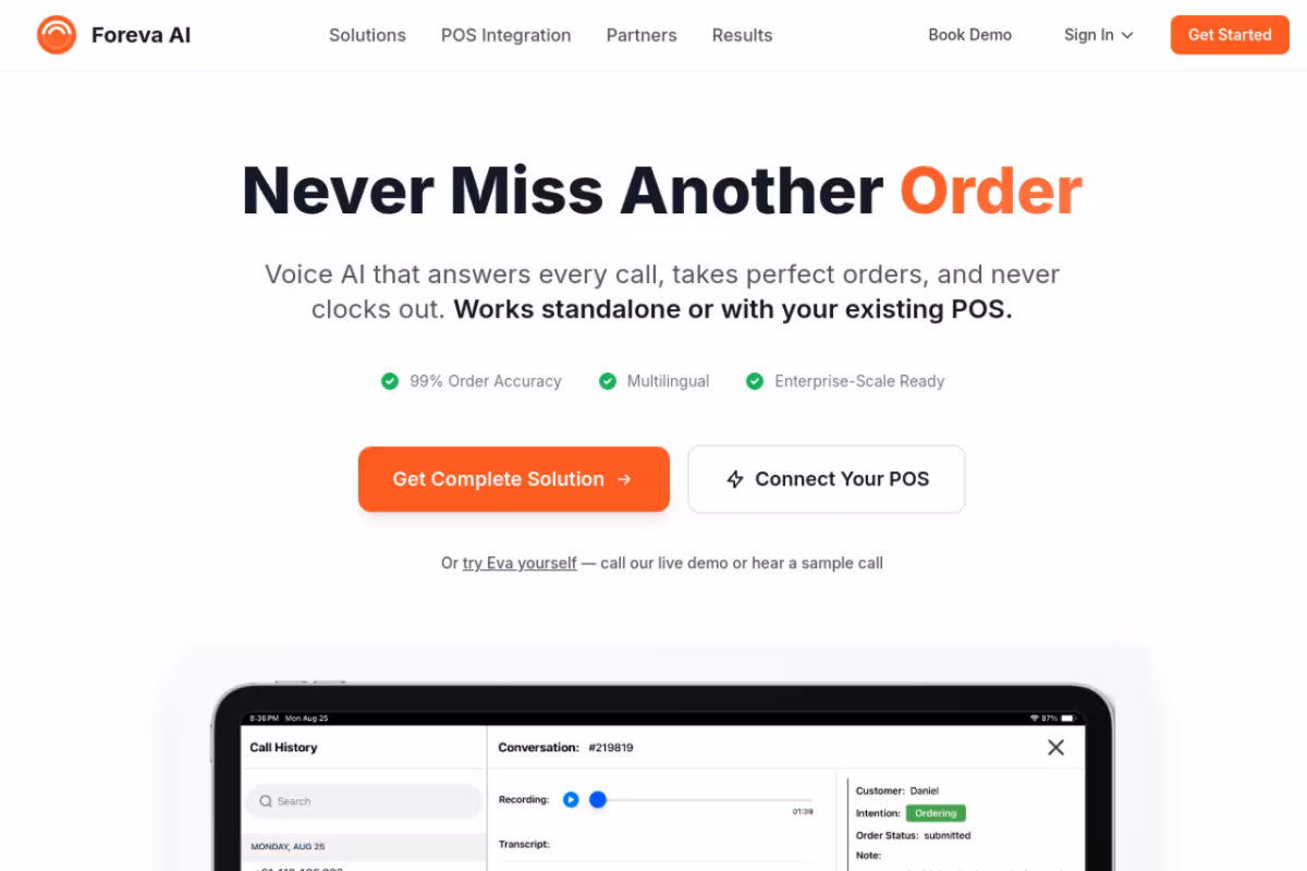 ForEva homepage screenshot