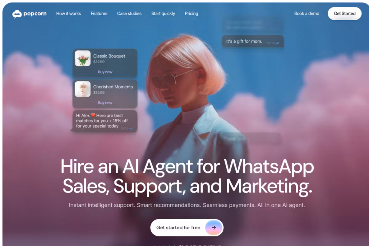 Popcorn homepage screenshot