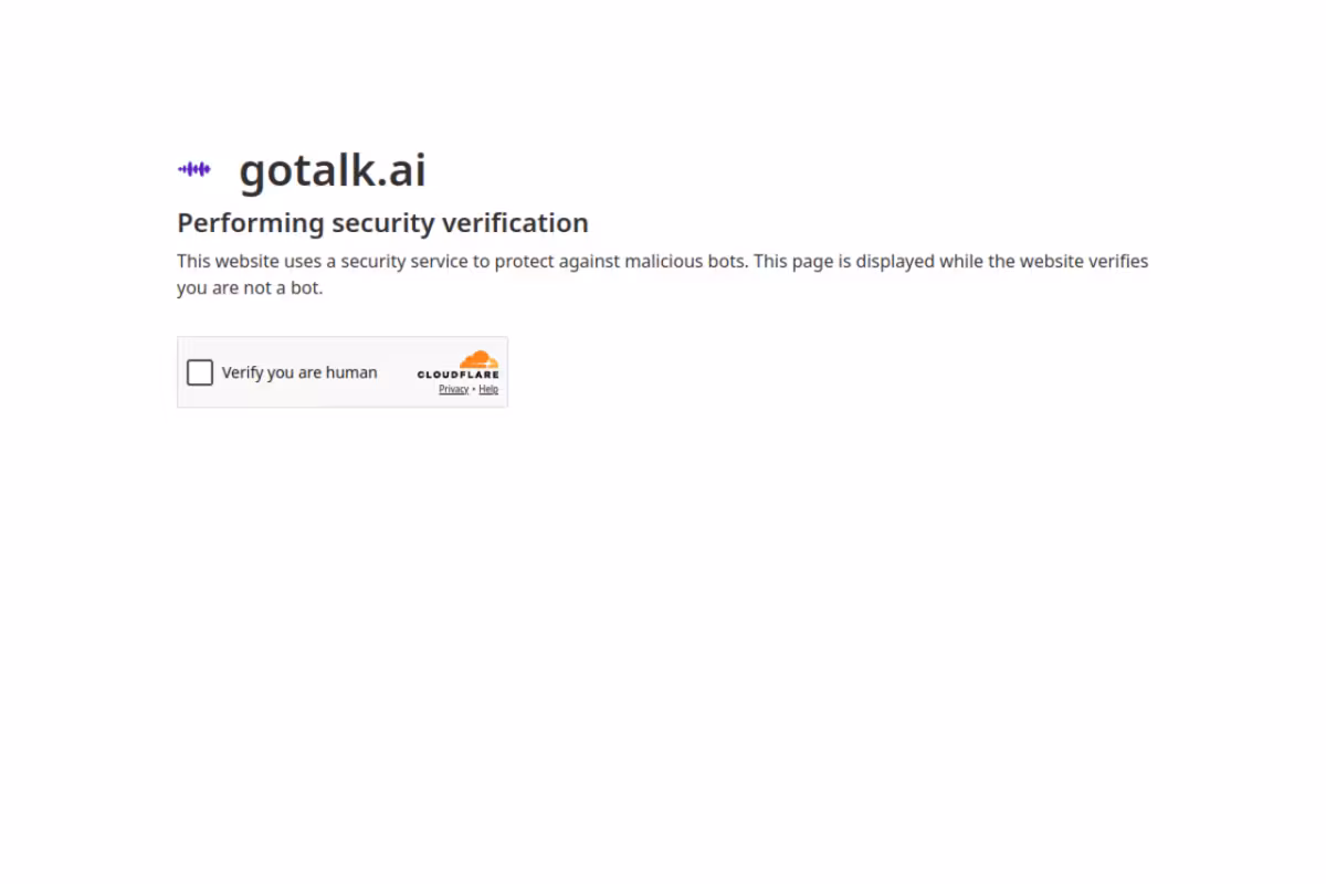 Gotalk homepage screenshot