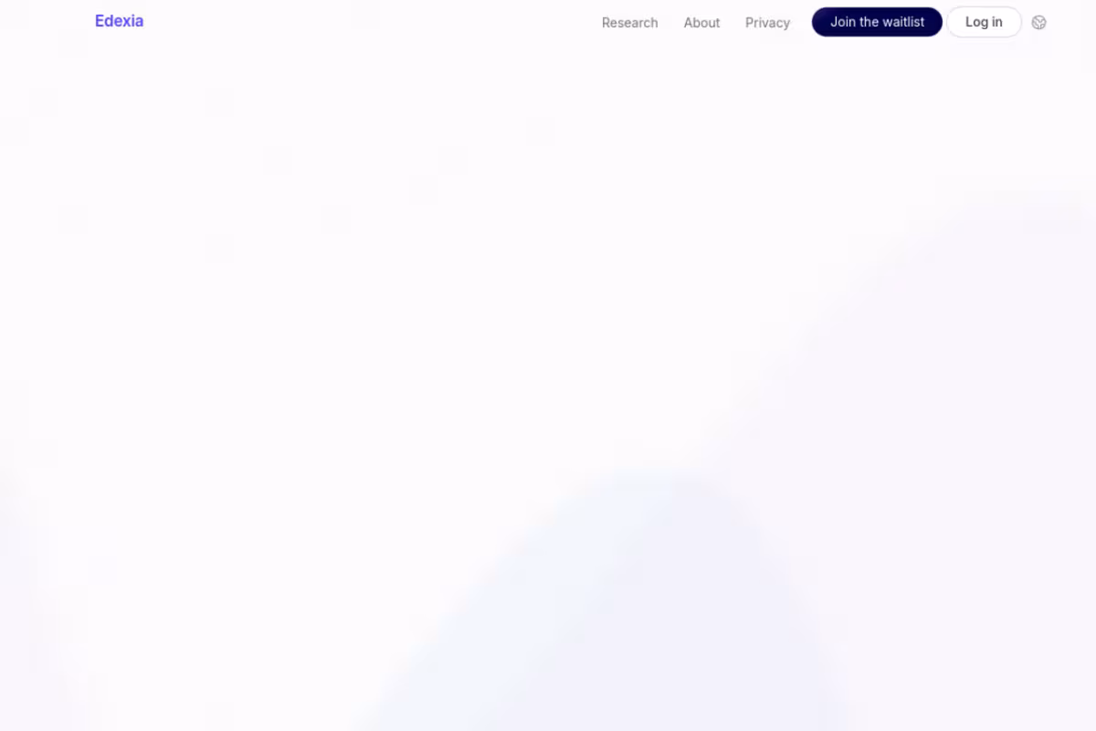 Edexia homepage screenshot